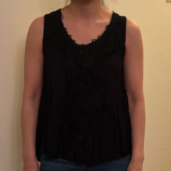 Free People Tops - Free people black top size XS